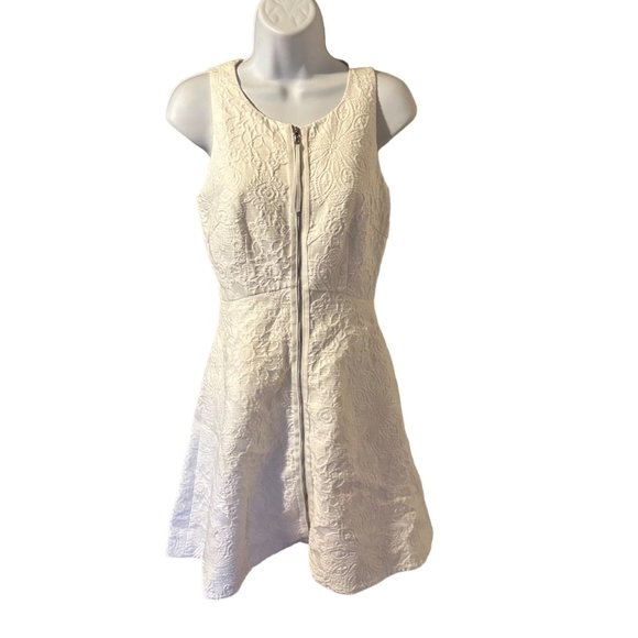 Leifsdottir exposed front zip white dress size 0 - Picture 1 of 7